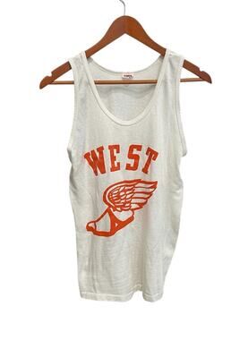 Vintage 60s ‘West’ Track Jersey Shirt By Mason Tank Top